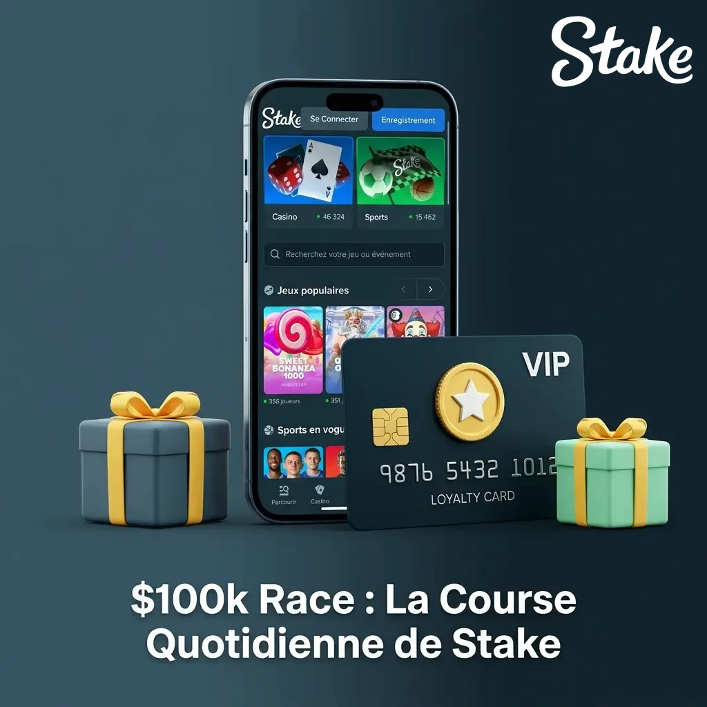 Course quotidienne $100k Race sur Stake avec cagnotte de 100 000$ pour les 5 000 meilleurs joueurs