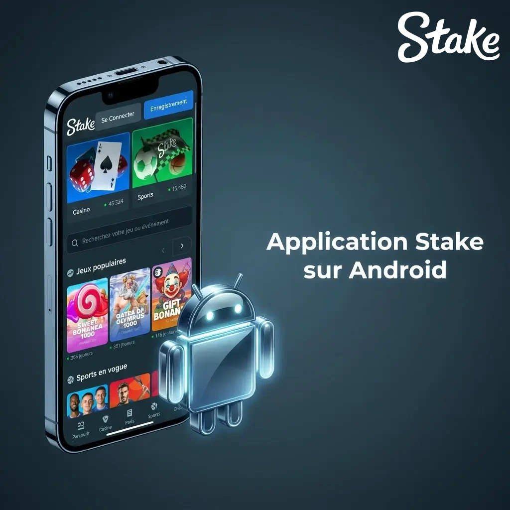 Application Stake sur Android : guide d'installation de la PWA via Chrome pour ajouter le raccourci à l'écran d'accueil