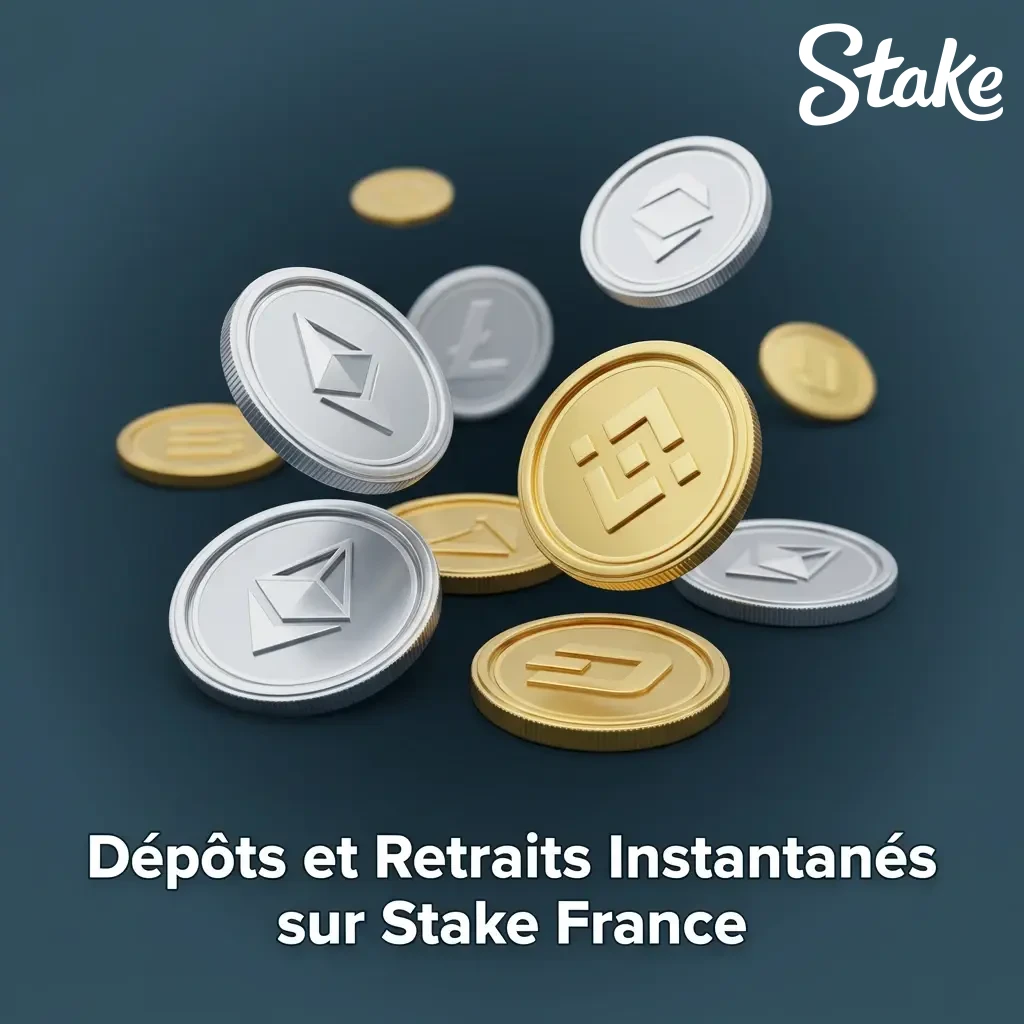 Dépôts et retraits instantanés en crypto sur Stake France : BTC, ETH, USDT, SOL et plus, sécurisés par SSL