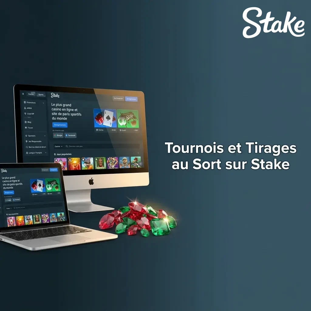 Tournois et tirages au sort Stake avec cagnottes en dollars pour joueurs actifs chaque semaine