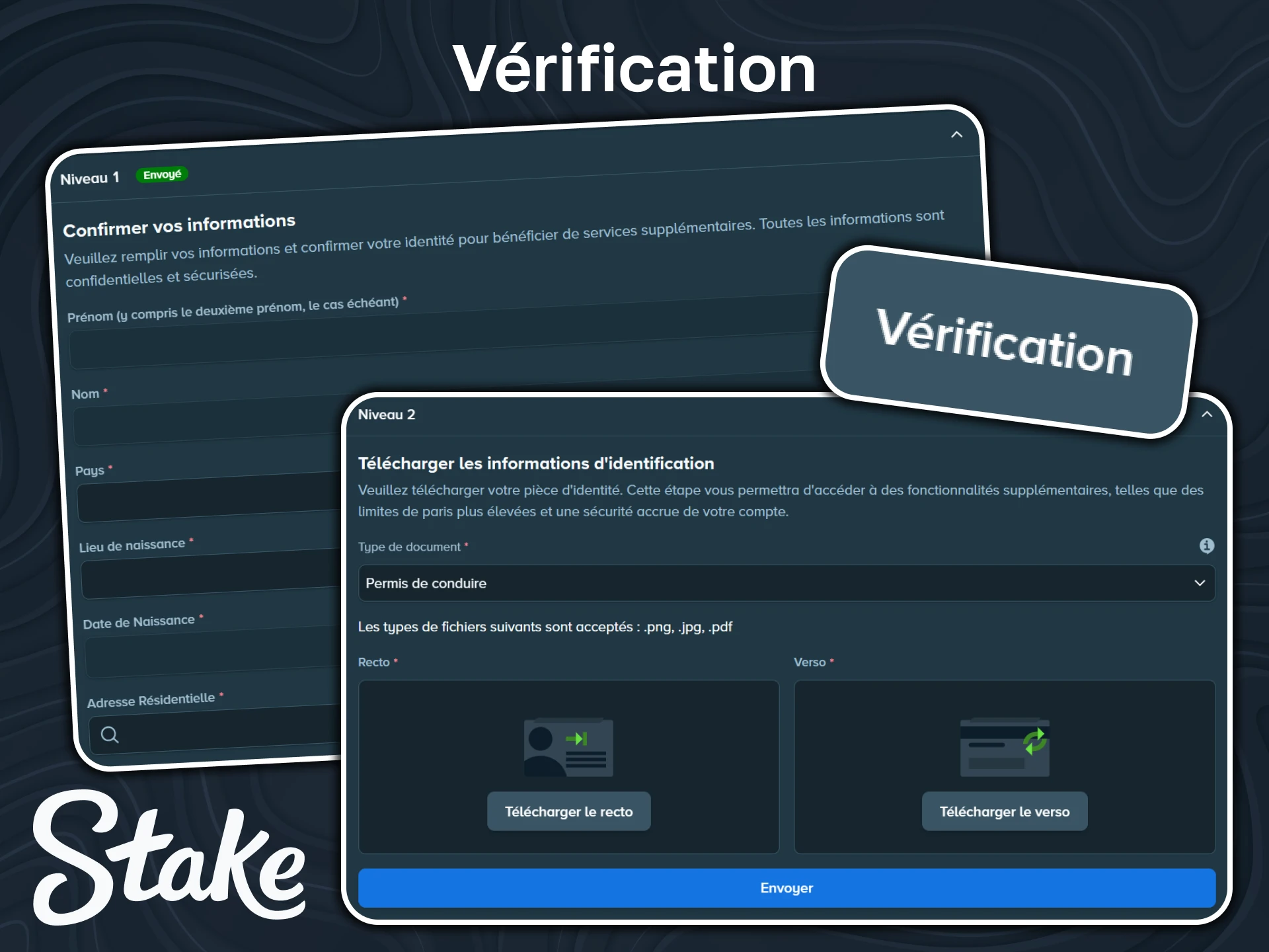 Vérifiez votre compte Stake en suivant les étapes nécessaires sur la plateforme.