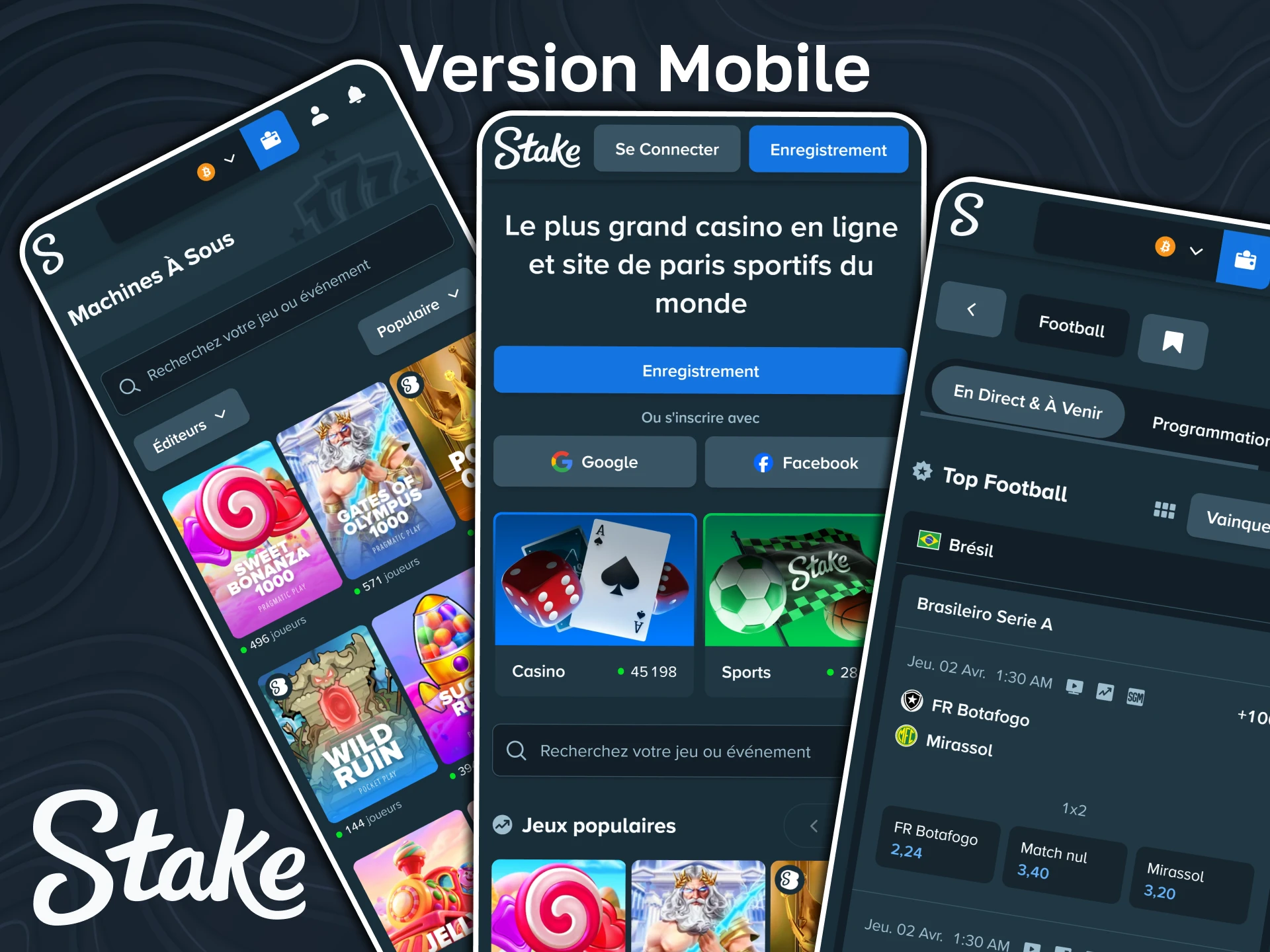 Si vous ne souhaitez pas utiliser l'application, utilisez la version mobile de Stake.